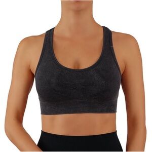 Rough River Ribbed Racerback High Impact Sports Bra
